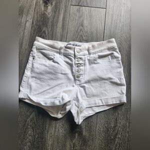 Express white jean shorts